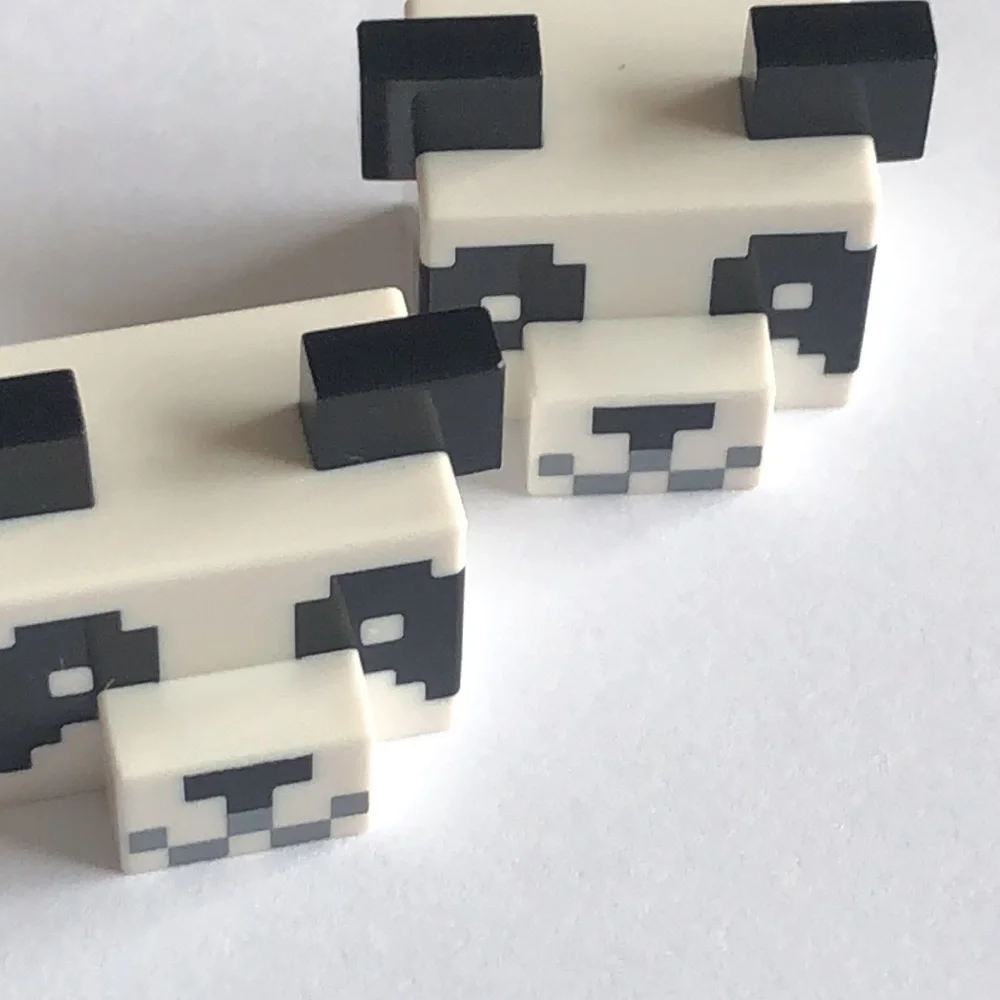 LEGO panda Heads LEGO Minecraft Panda heads Panda Minecraft LEGO heads